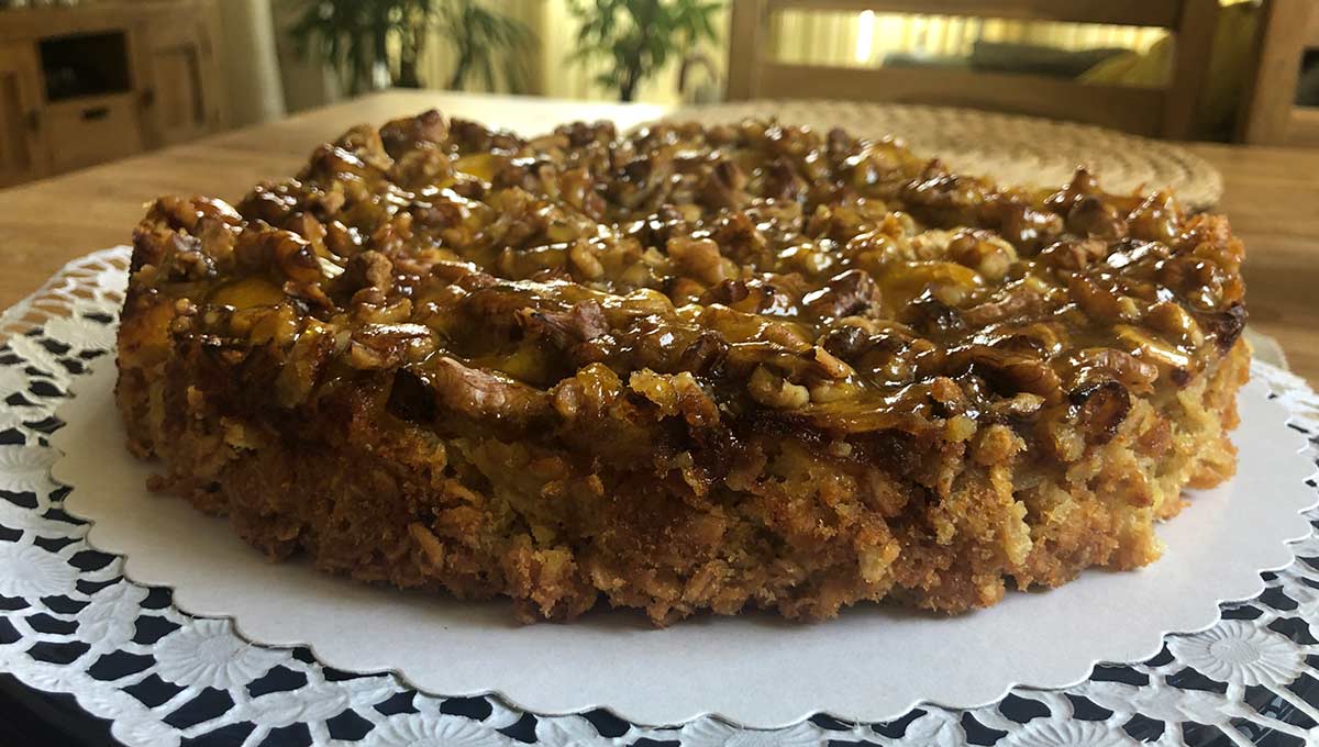 Rezept Apfelkuchen mit Walnüssen - Für Diabetiker geeignet - Easy-Chek