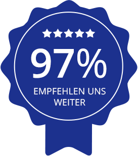 Easy-Chek wird von 97% der Kunden weiterempfohlen.